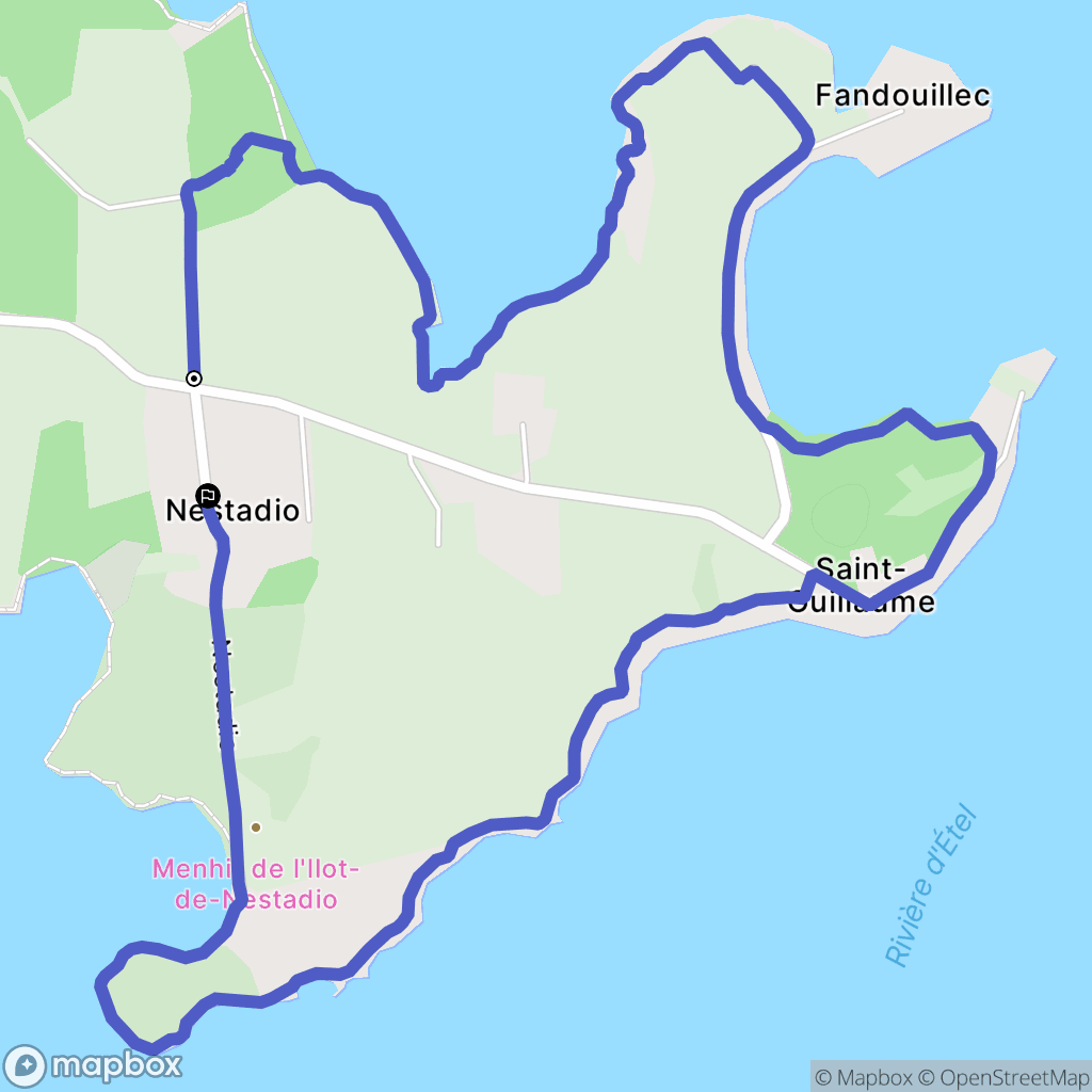 Plouhinec : carte du parcours de randonnée - France