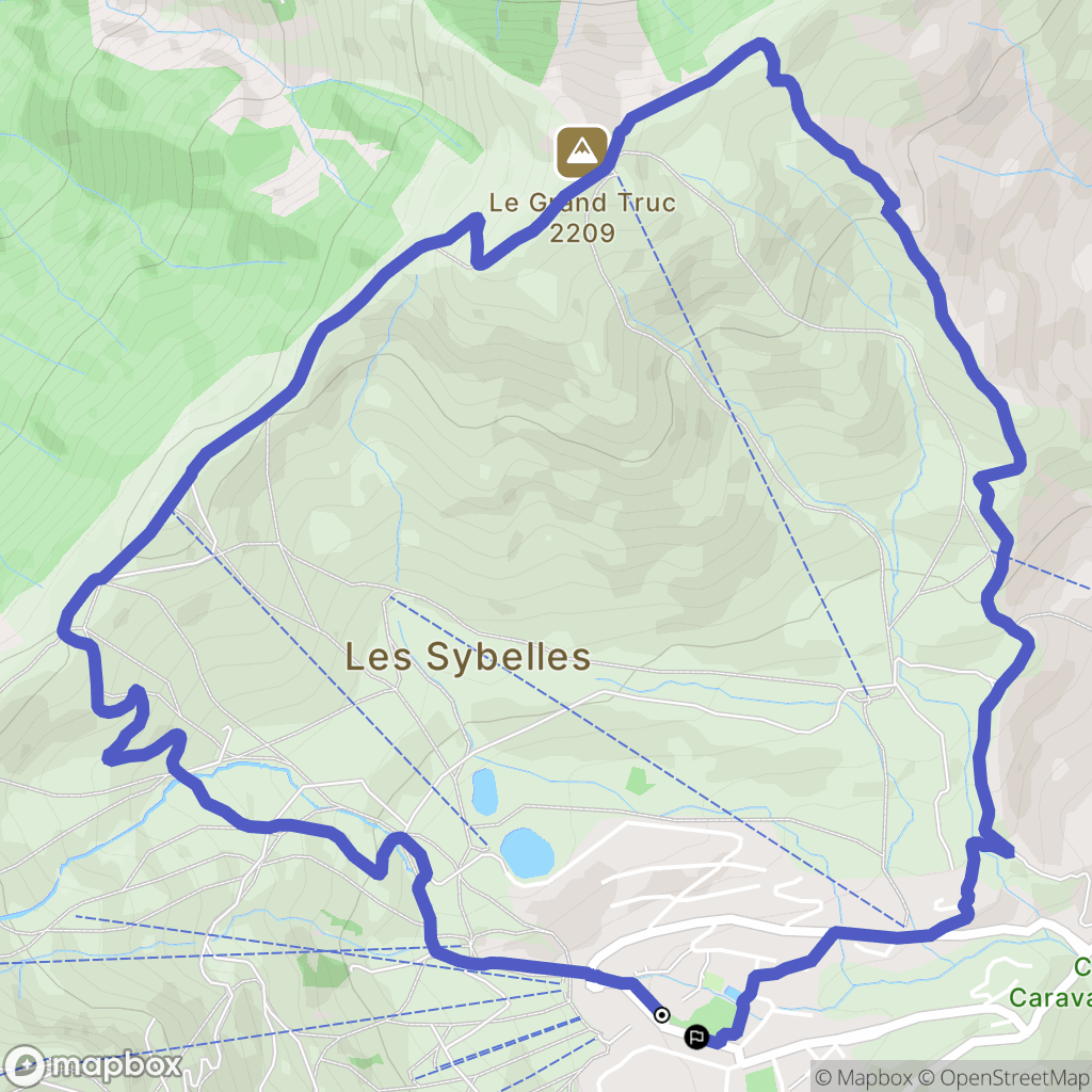 Fontcouverte-la-Toussuire : carte du parcours de randonnée - France