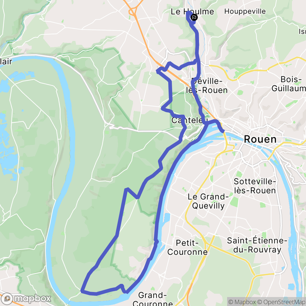 Le Houlme : carte du parcours de randonnée - France