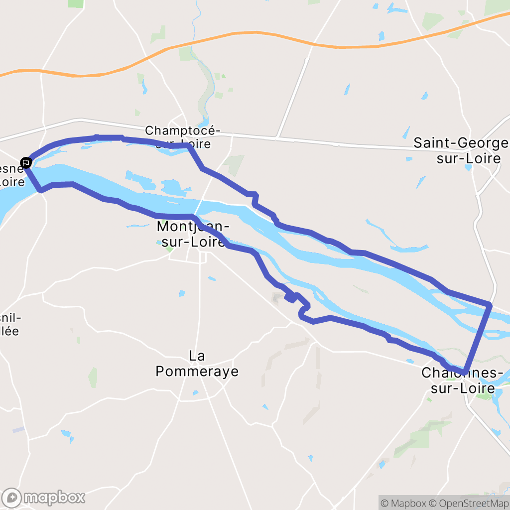 Ingrandes-le-Fresne-sur-Loire : carte du parcours de randonnée - France