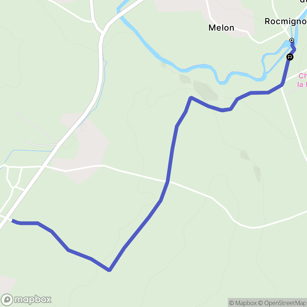 Janzé : carte du parcours de randonnée - France