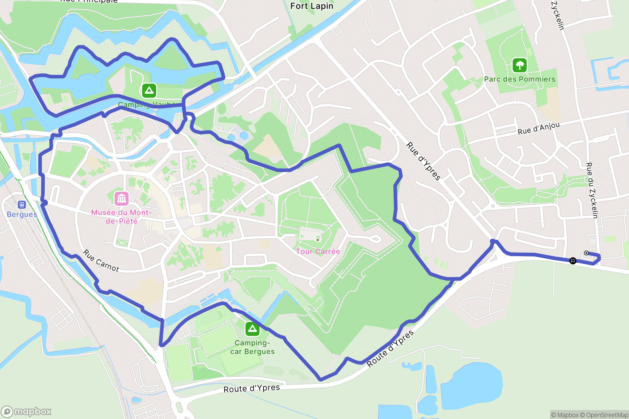 Hoymille : carte du parcours de randonnée - France