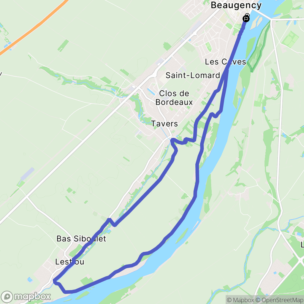 Beaugency : carte du parcours de randonnée - France