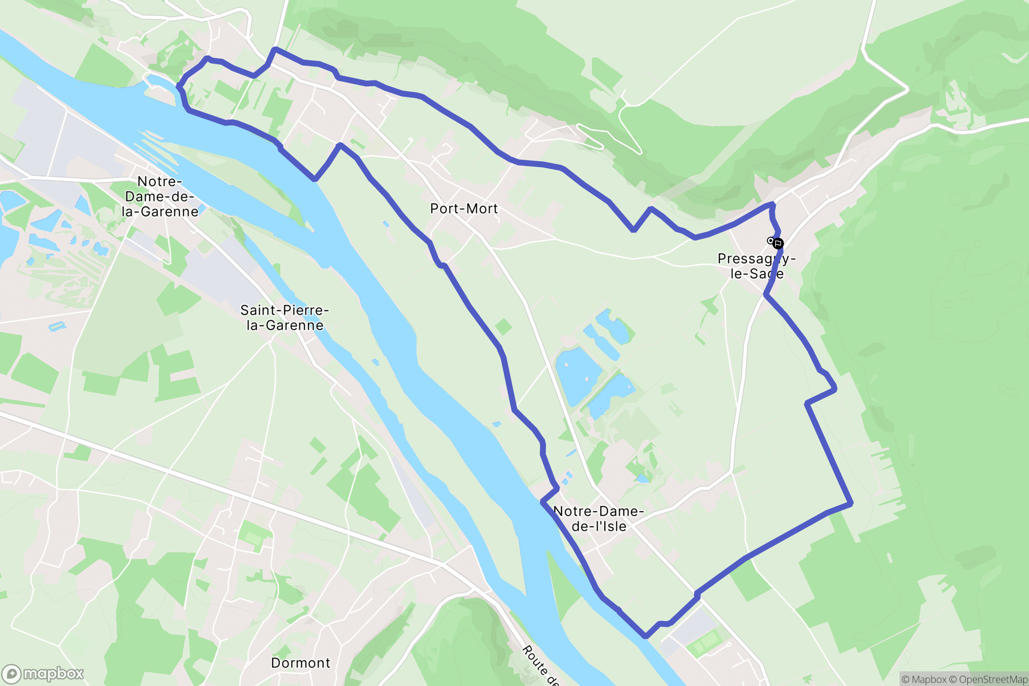 Notre-Dame-de-l'Isle : carte du parcours de randonnée - France