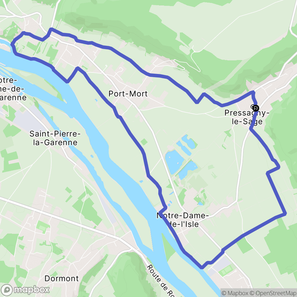 Notre-Dame-de-l'Isle : carte du parcours de randonnée - France