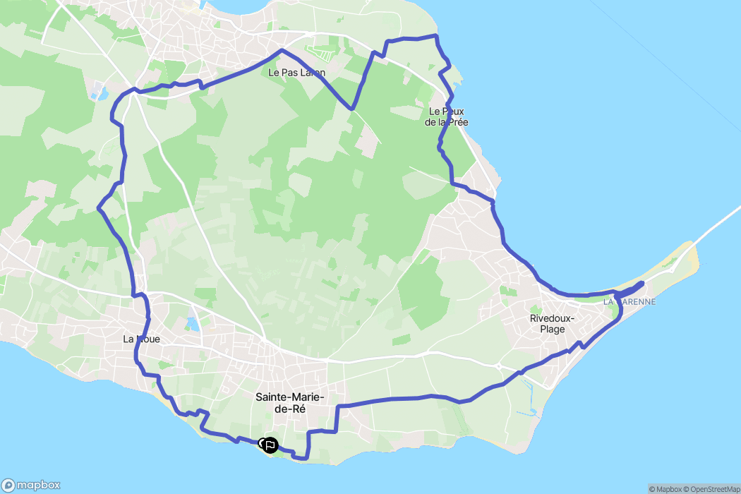 Sainte-Marie-de-Ré : carte du parcours de randonnée - France