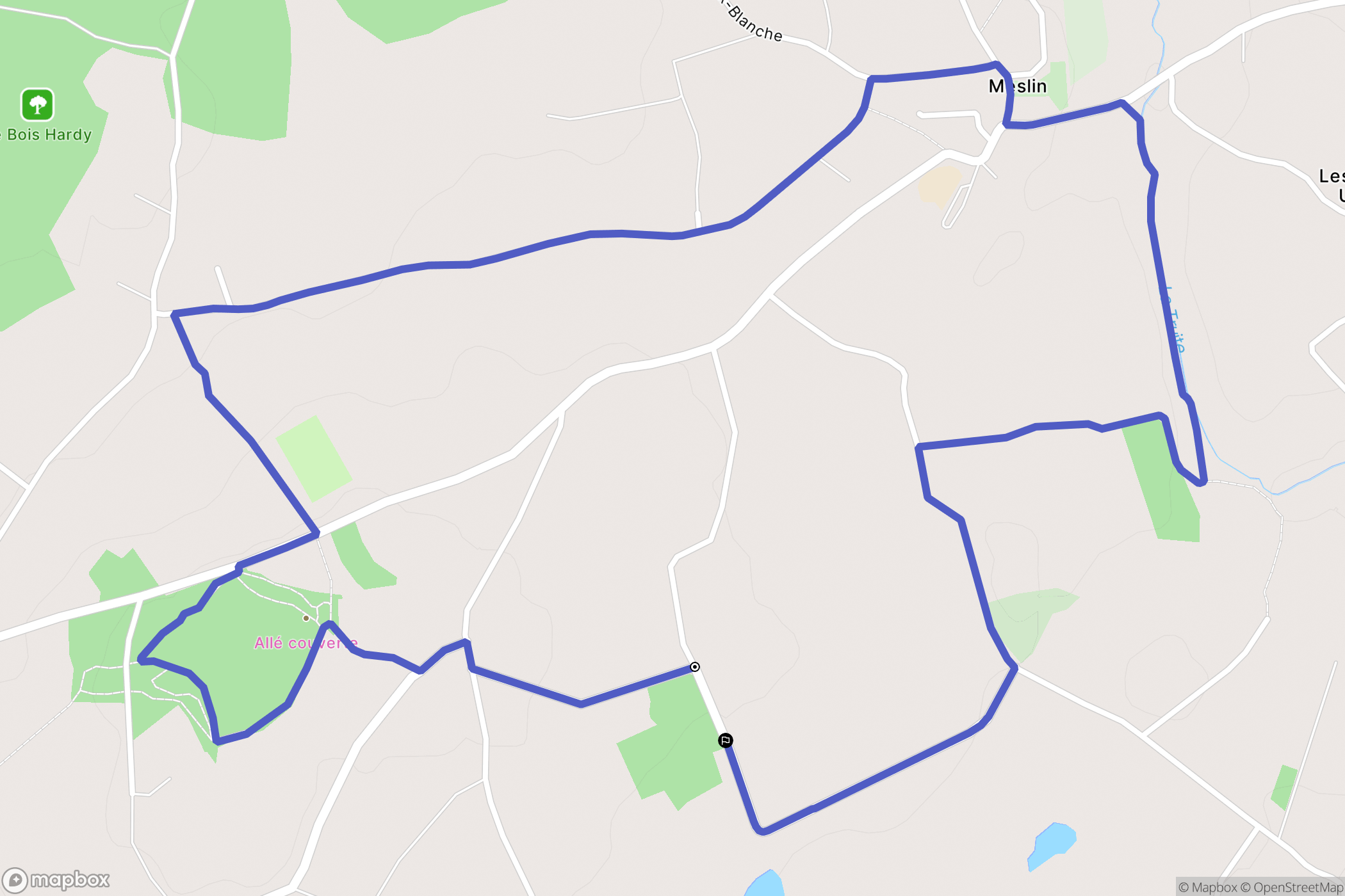Lamballe-Armor : carte du parcours de randonnée - France