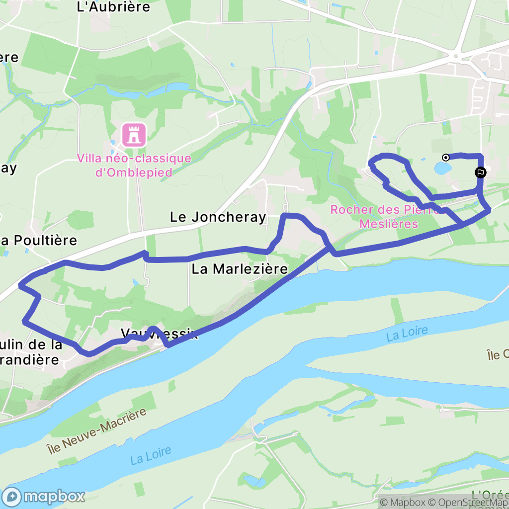 Ancenis-Saint-Géréon : carte du parcours de randonnée - France