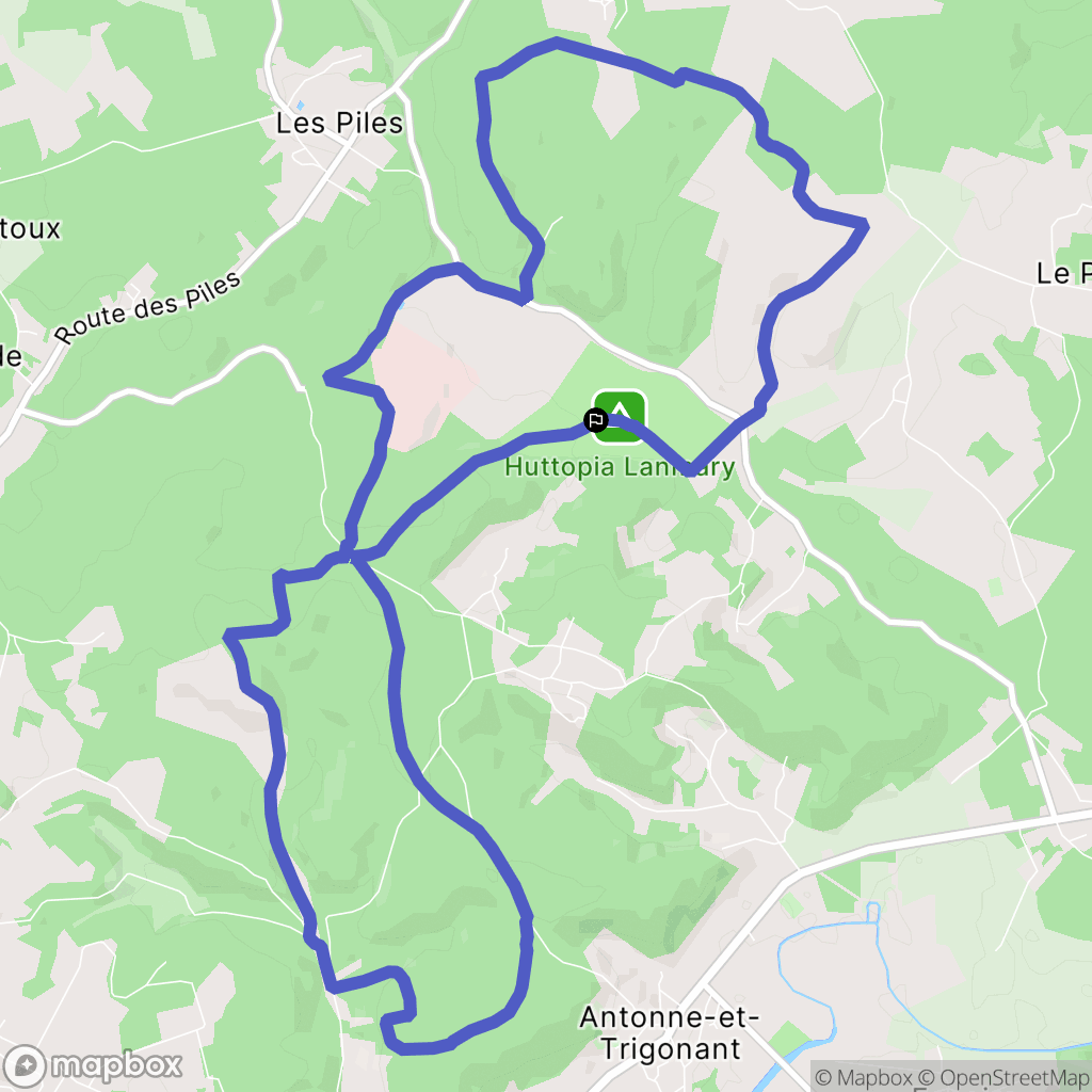 Antonne-et-Trigonant : carte du parcours de randonnée - France