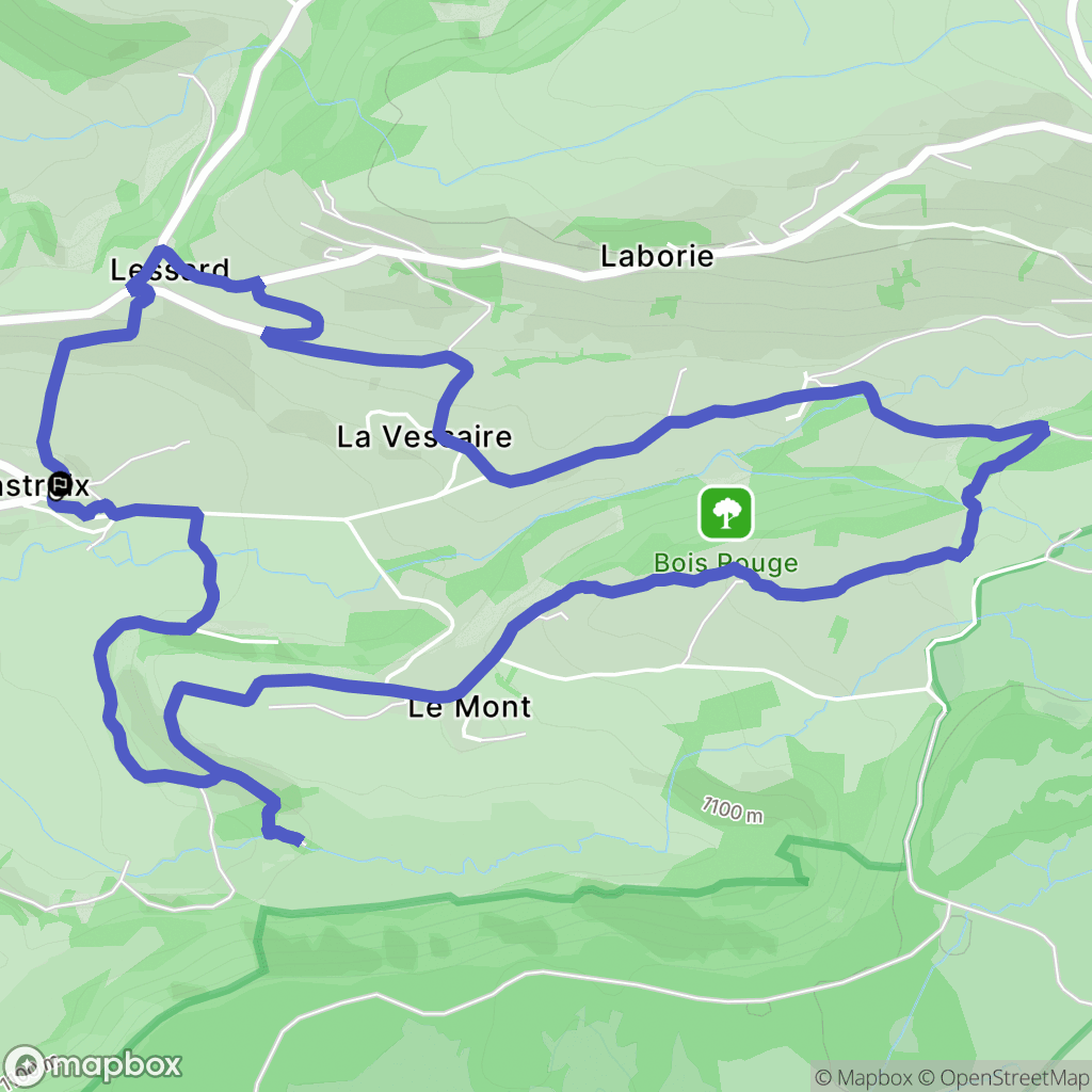 Chastreix : carte du parcours de randonnée - France