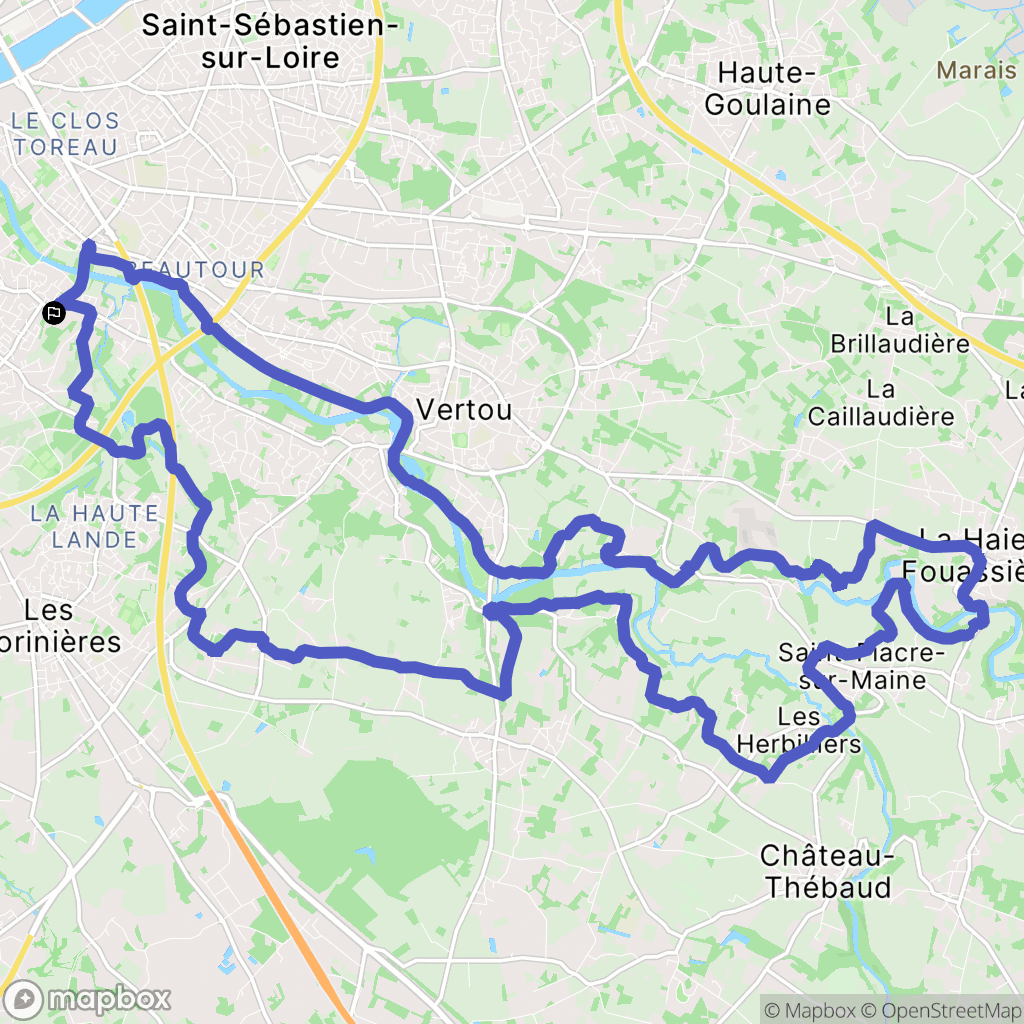 Rezé : carte du parcours de randonnée - France