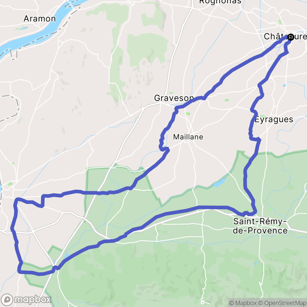 Châteaurenard : carte du parcours de randonnée - France