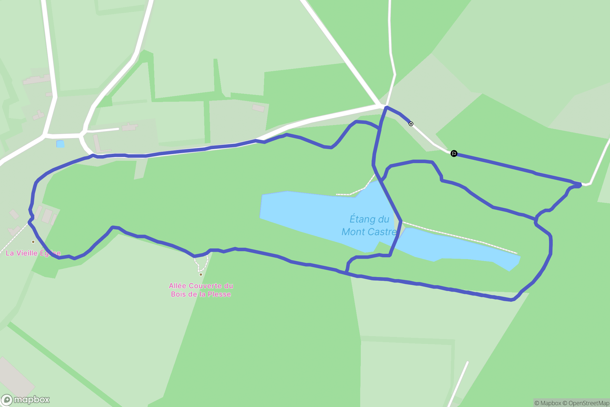 Montsenelle : carte du parcours de randonnée - France
