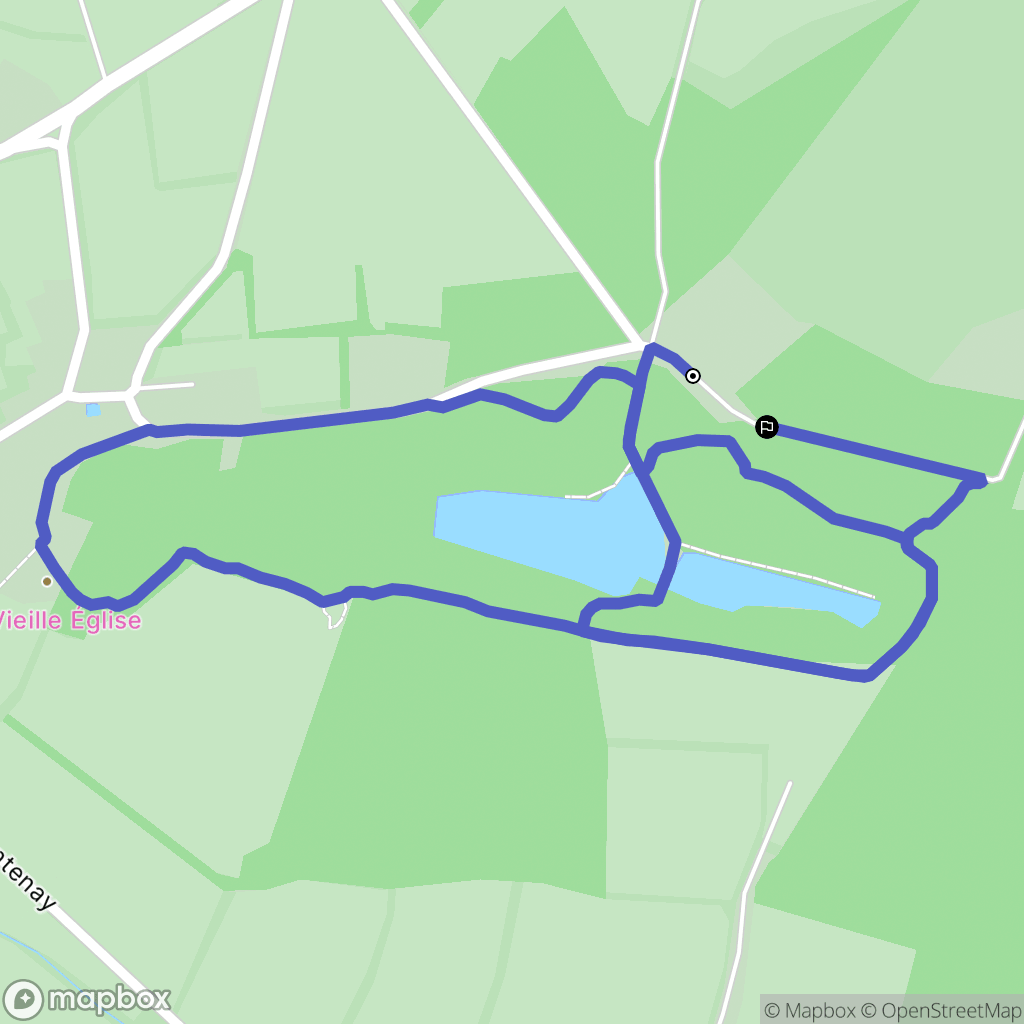 Montsenelle : carte du parcours de randonnée - France