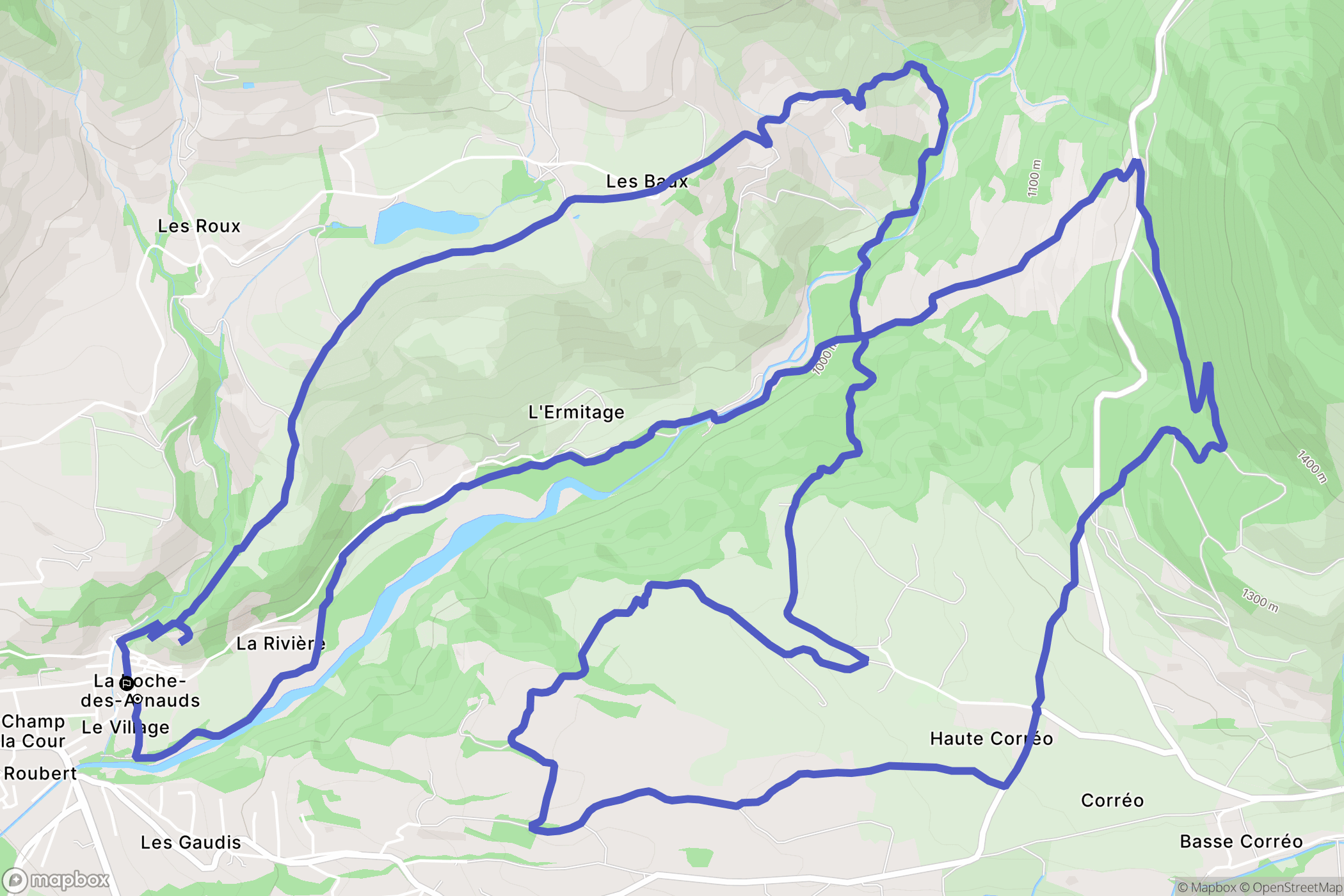 La Roche-des-Arnauds : carte du parcours de randonnée - France