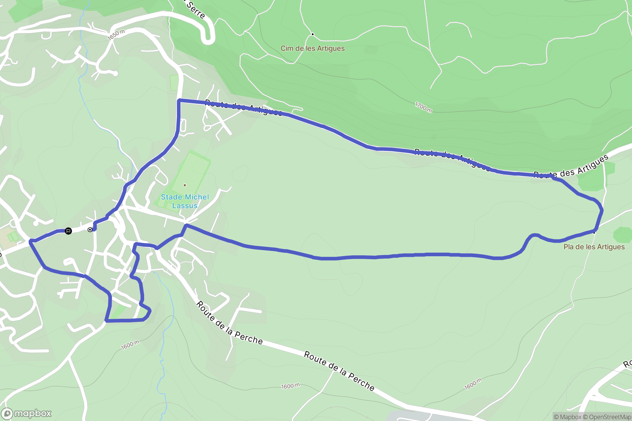 Bolquère : carte du parcours de randonnée - France