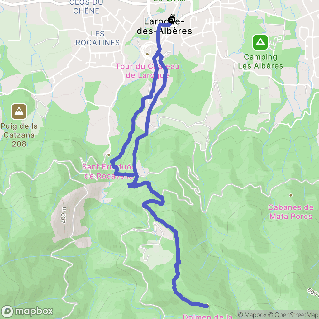 Laroque-des-Albères : carte du parcours de randonnée - France