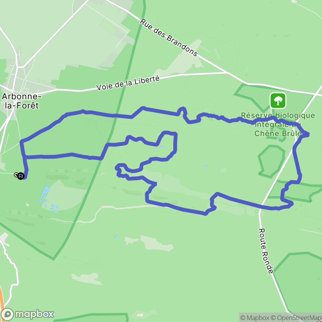 Arbonne-la-Forêt : carte du parcours de randonnée - France
