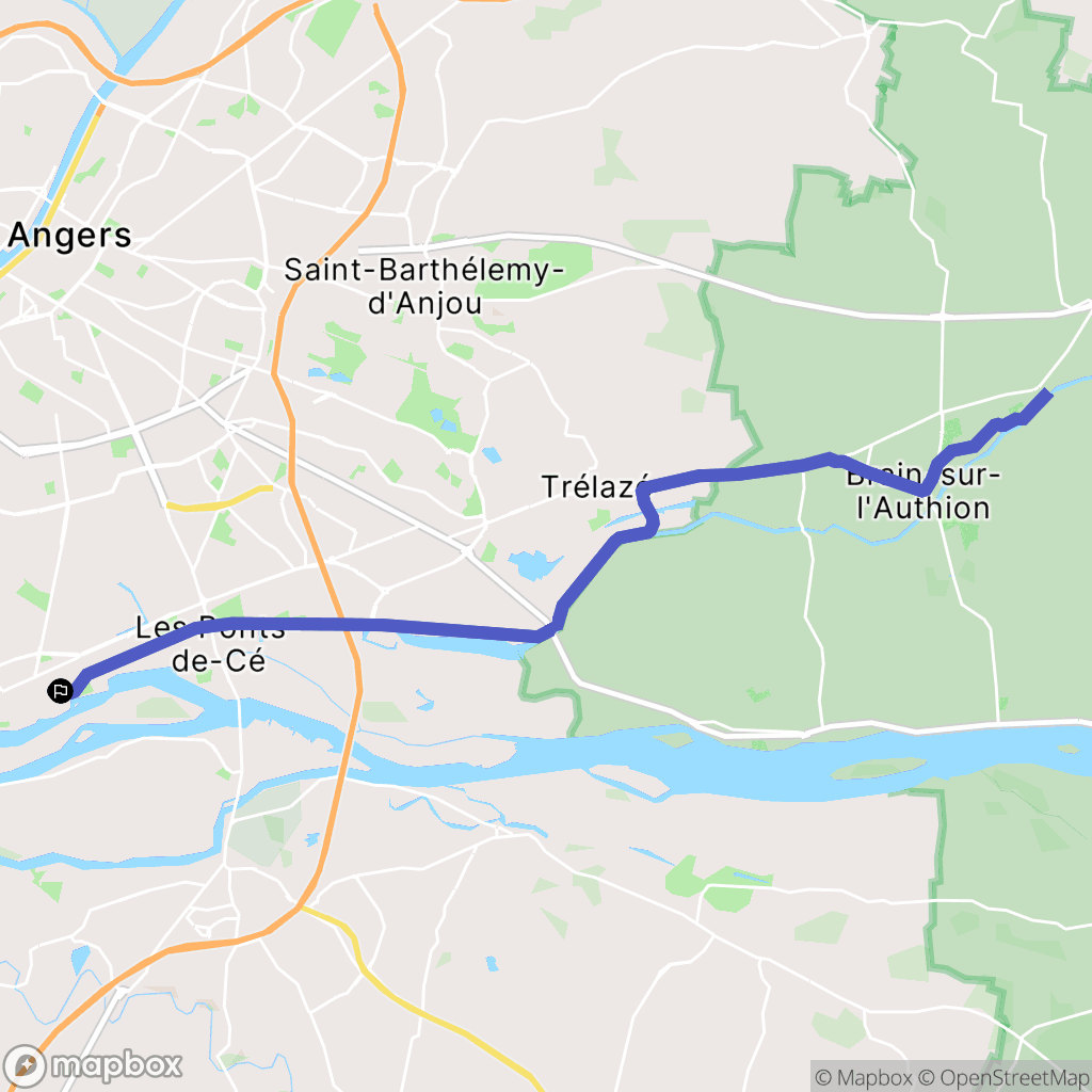 Sainte-Gemmes-sur-Loire : carte du parcours de randonnée - France