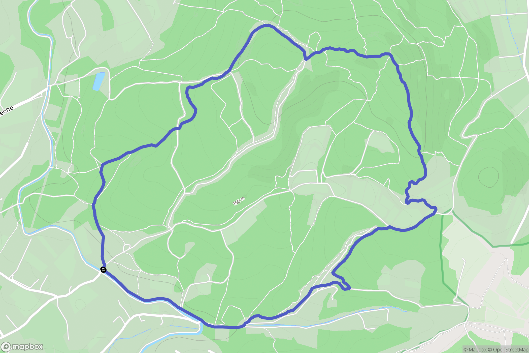 Velleron : carte du parcours de randonnée - France