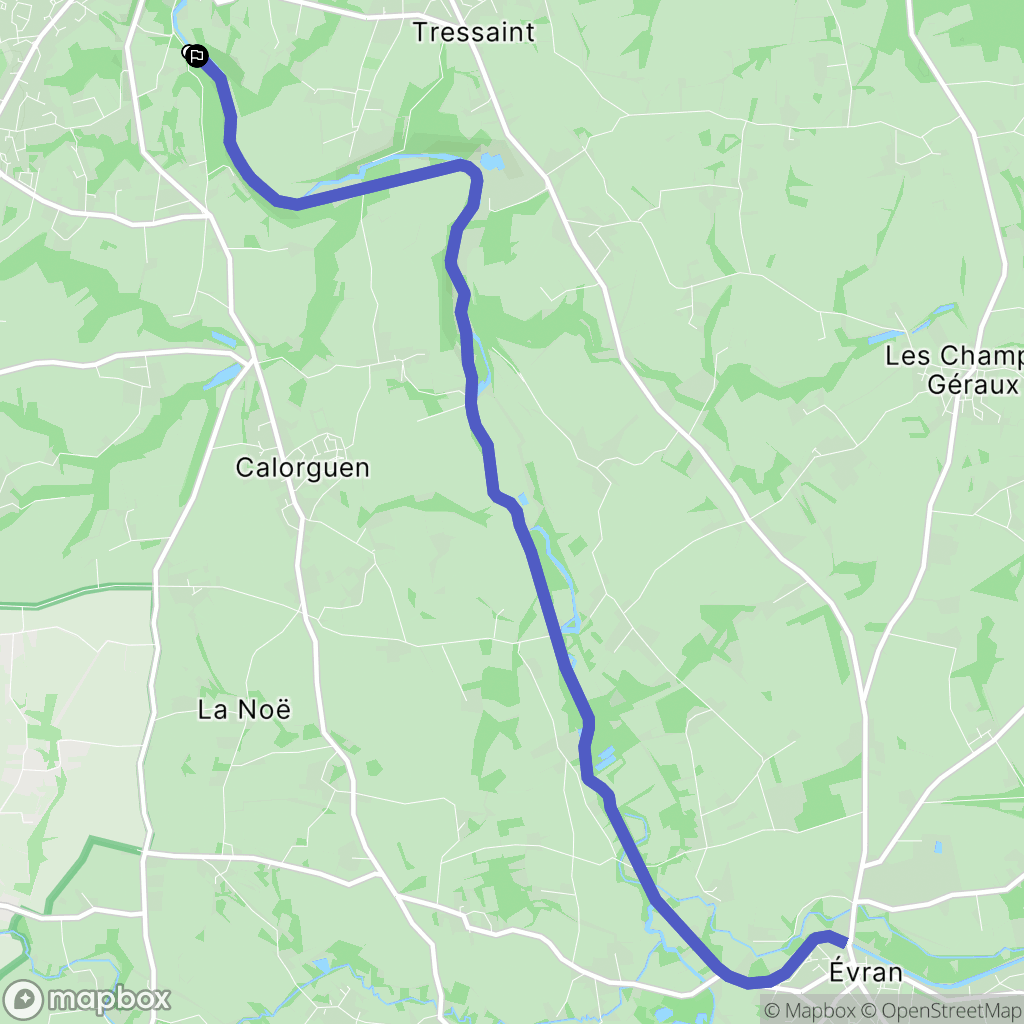 Dinan : carte du parcours de randonnée - France