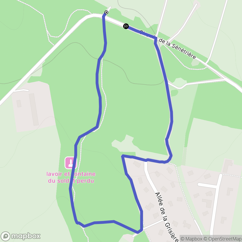 Sancé : carte du parcours de randonnée - France