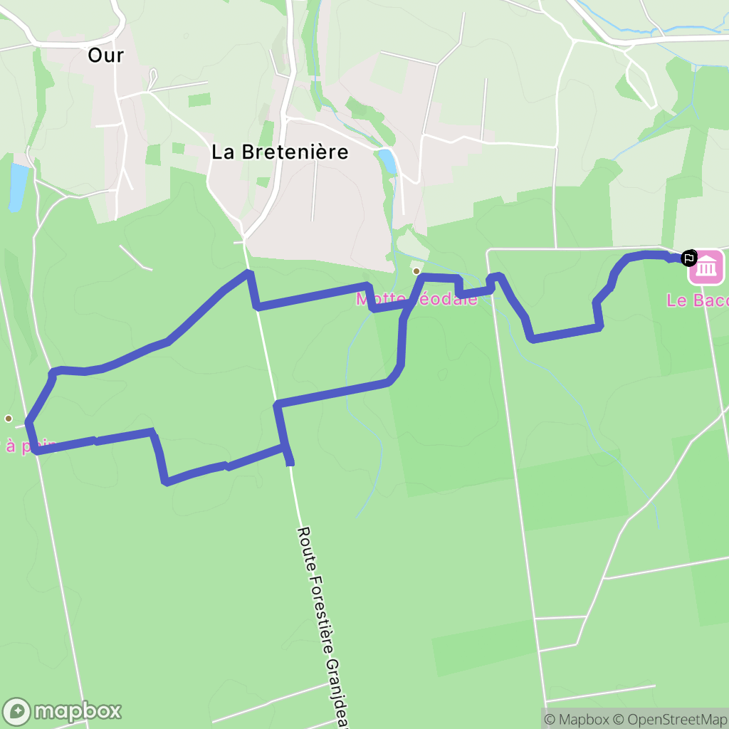 Étrepigney : carte du parcours de randonnée - France