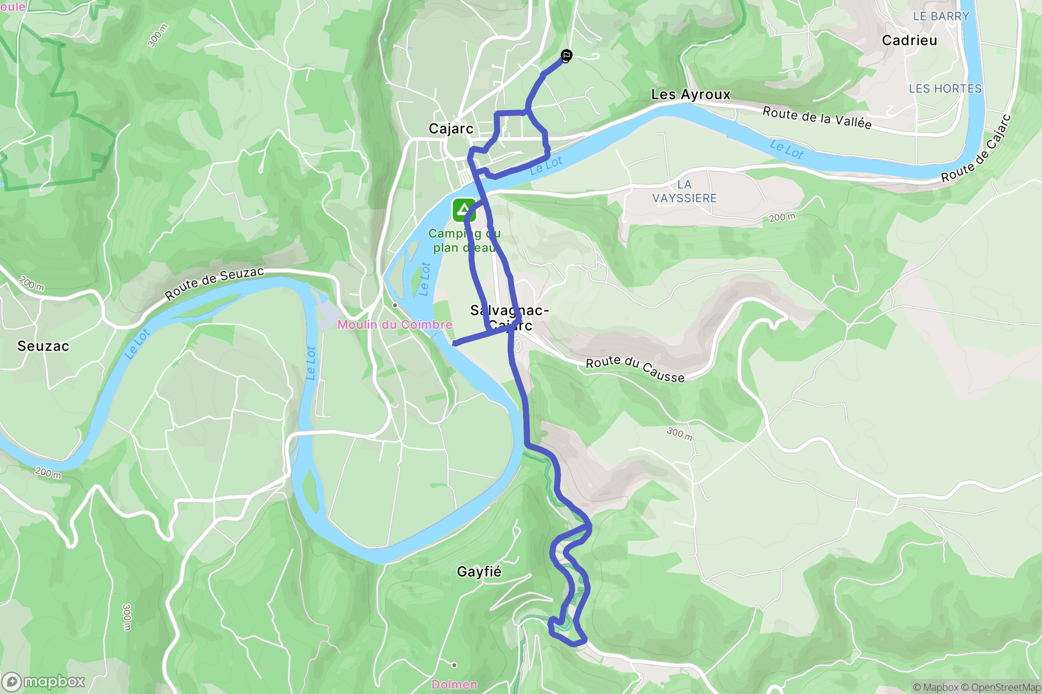 Cajarc: routekaart voor buitenactiviteiten - France