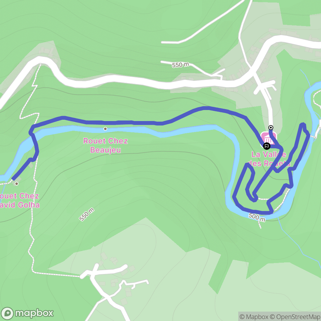 Thiers : carte du parcours de randonnée - France