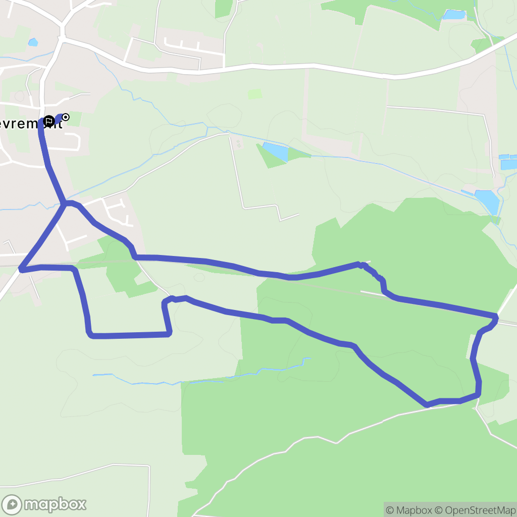 Chèvremont : carte du parcours de randonnée - France