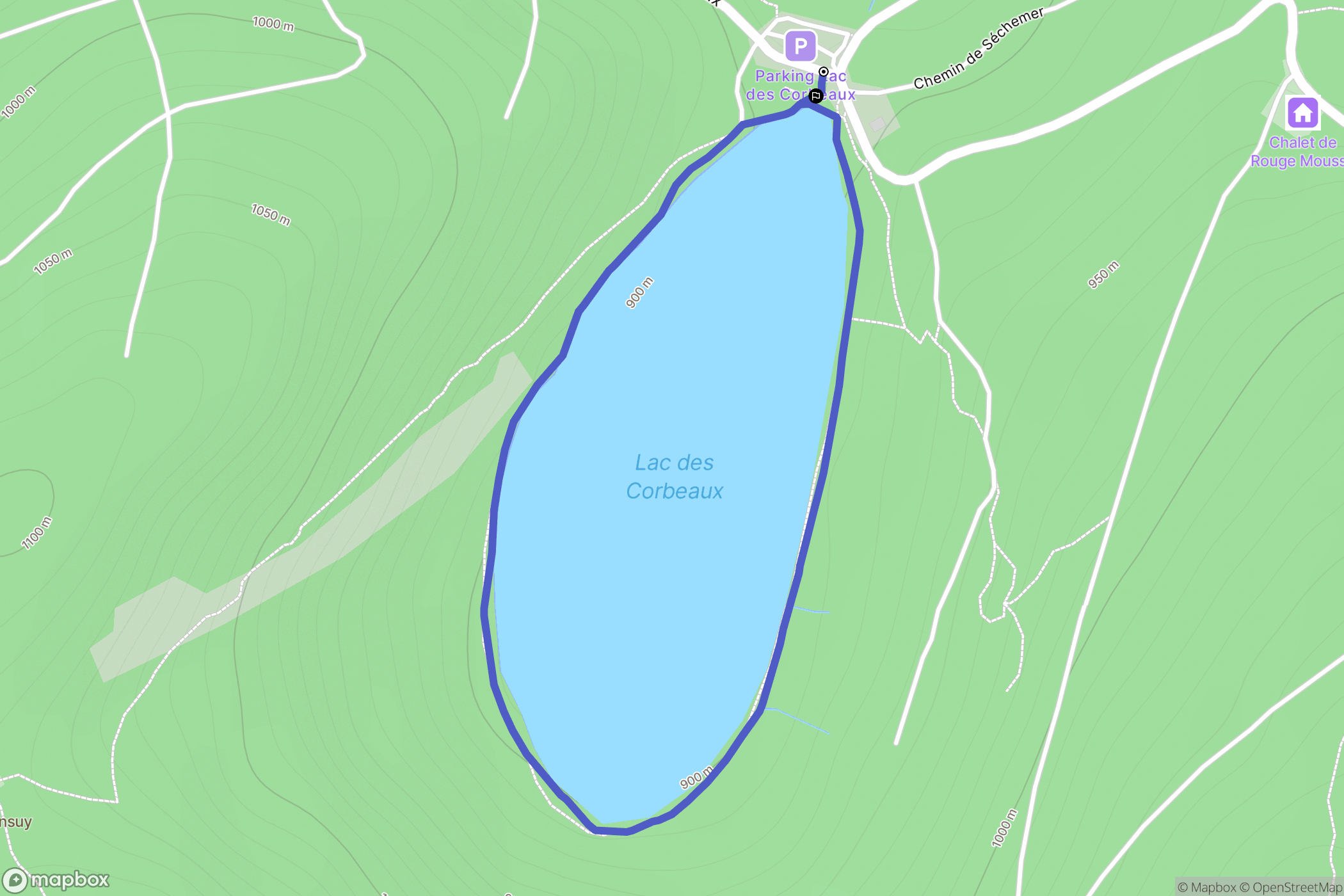 La Bresse : carte du parcours de randonnée - France
