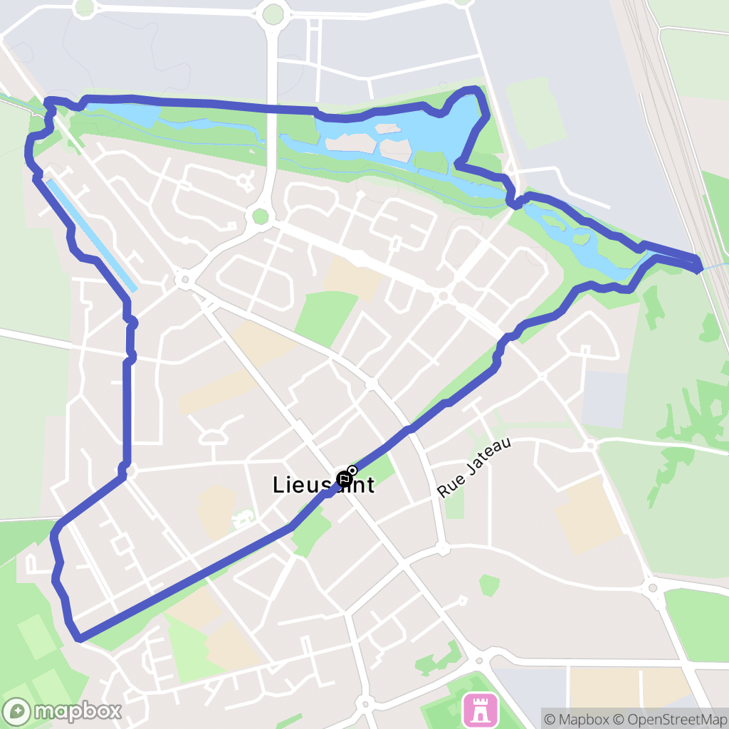 Lieusaint : carte du parcours de randonnée - France