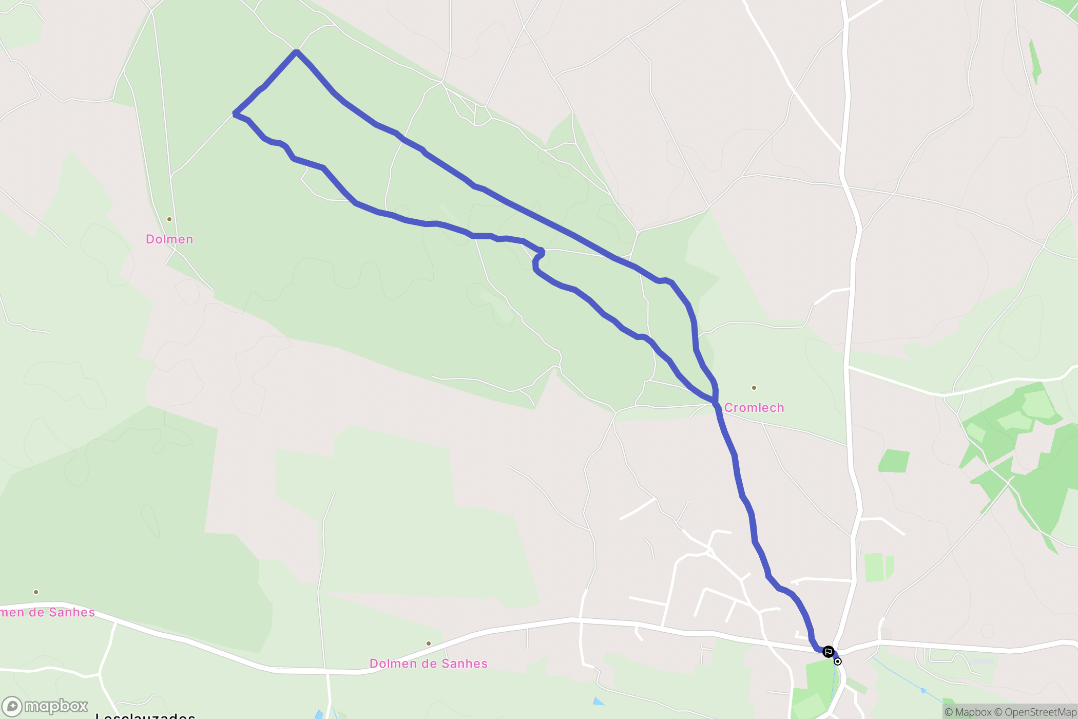 Rodelle : carte du parcours de randonnée - France