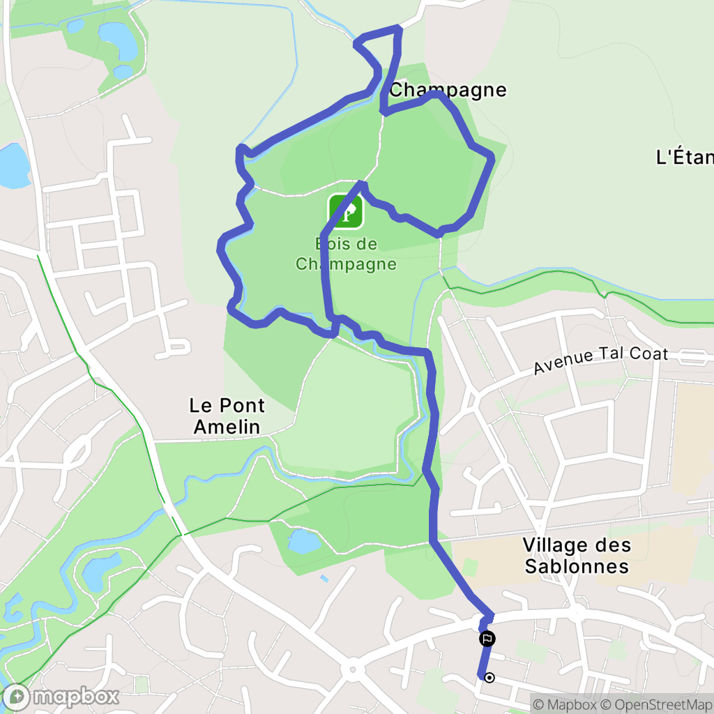 Pacé : carte du parcours de randonnée - France