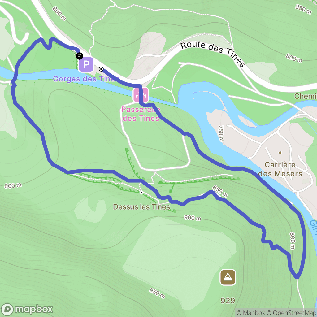 Sixt-Fer-à-Cheval : carte du parcours de randonnée - France