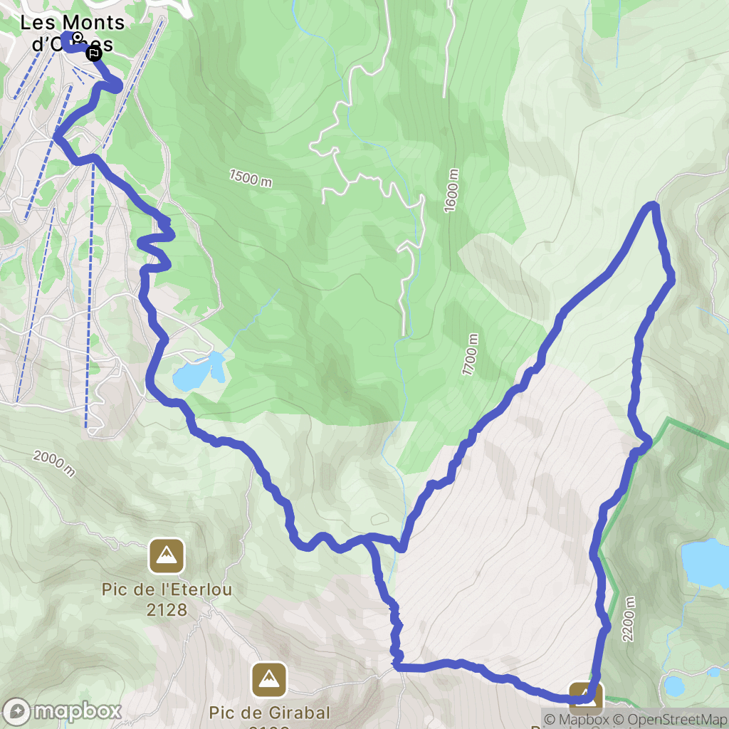 Montferrier : carte du parcours de randonnée - France