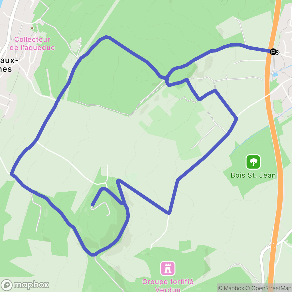 Augny : carte du parcours de randonnée - France
