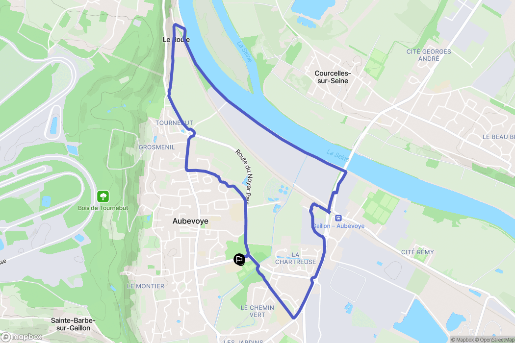 Le Val-d'Hazey : carte du parcours de randonnée - France