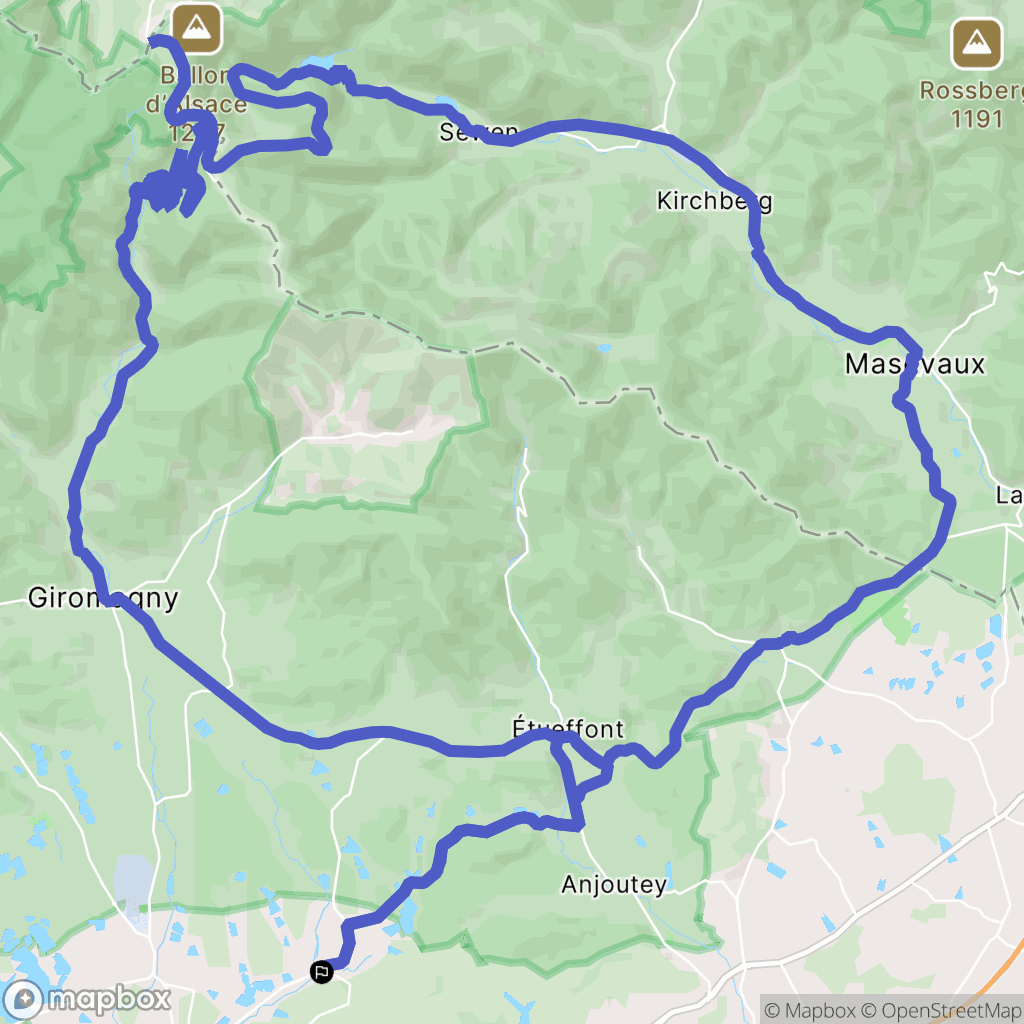 Éloie : carte du parcours de randonnée - France