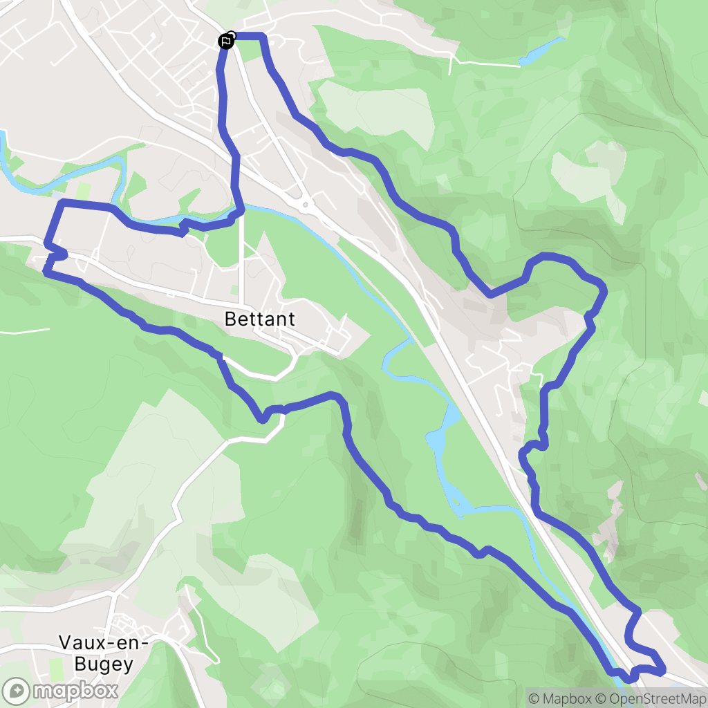 Ambérieu-en-Bugey : carte du parcours de randonnée - France