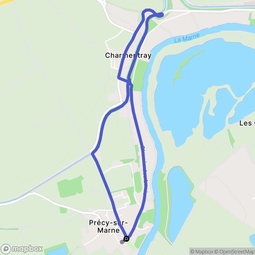 Précy-sur-Marne : carte du parcours de randonnée - France