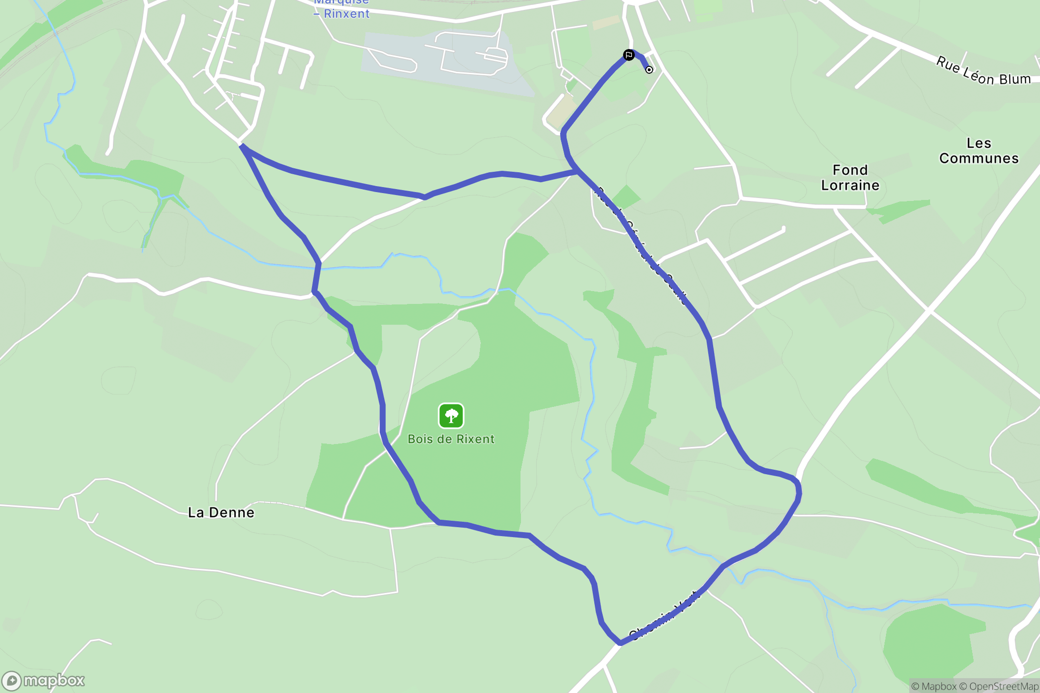 Rinxent : carte du parcours de randonnée - France