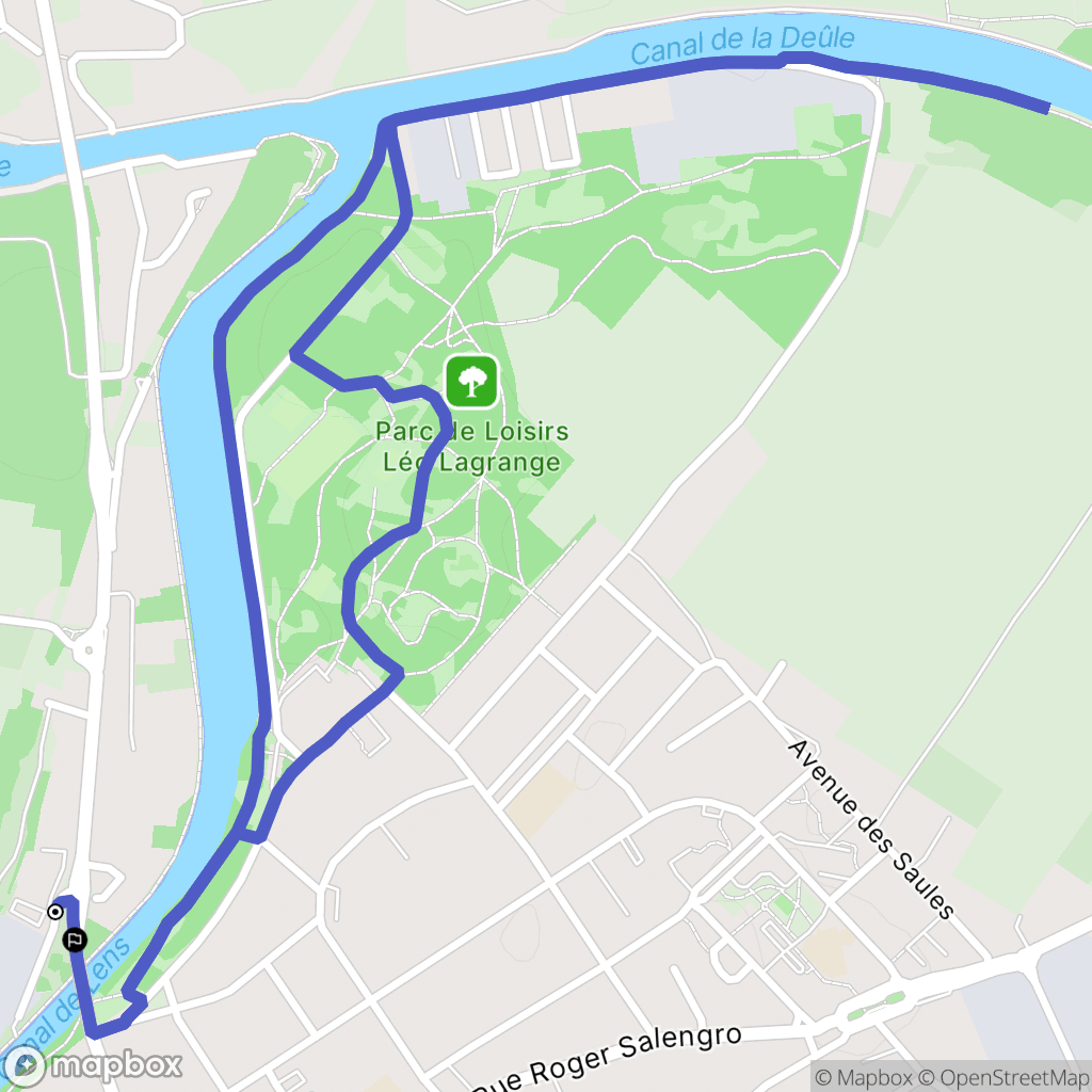 Courrières : carte du parcours de randonnée - France