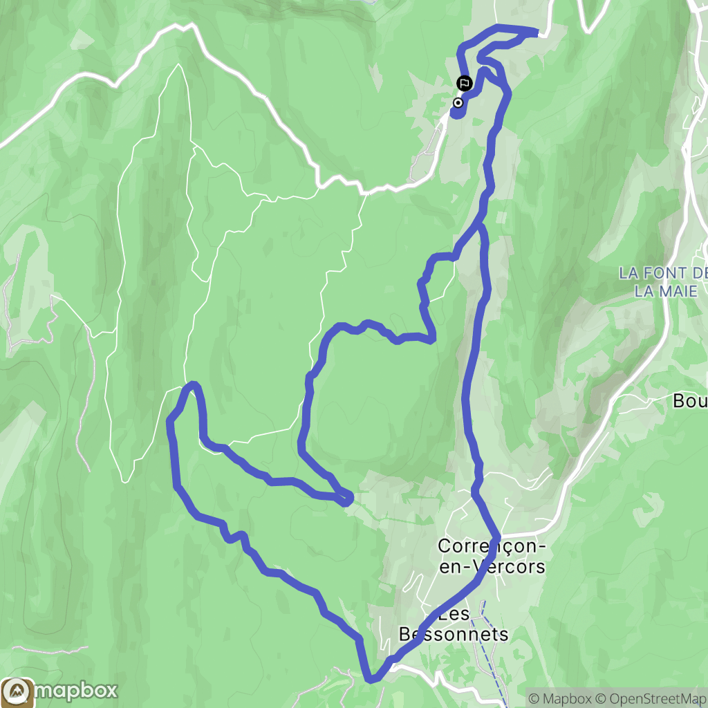 Villard-de-Lans : carte du parcours de randonnée - France