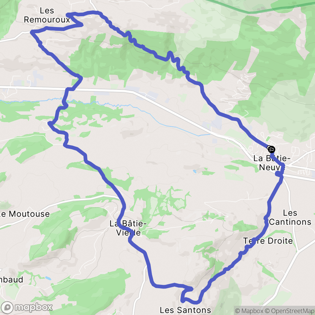 La Bâtie-Neuve : carte du parcours de randonnée - France