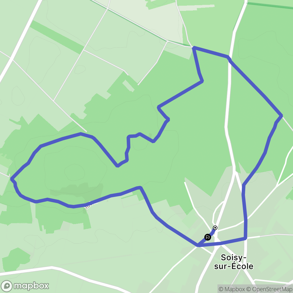 Soisy-sur-École : carte du parcours de randonnée - France