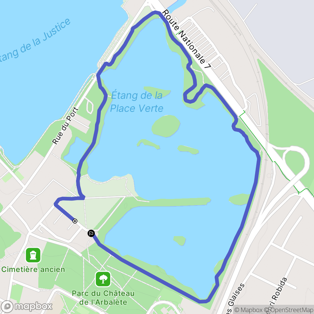Grigny : carte du parcours de randonnée - France