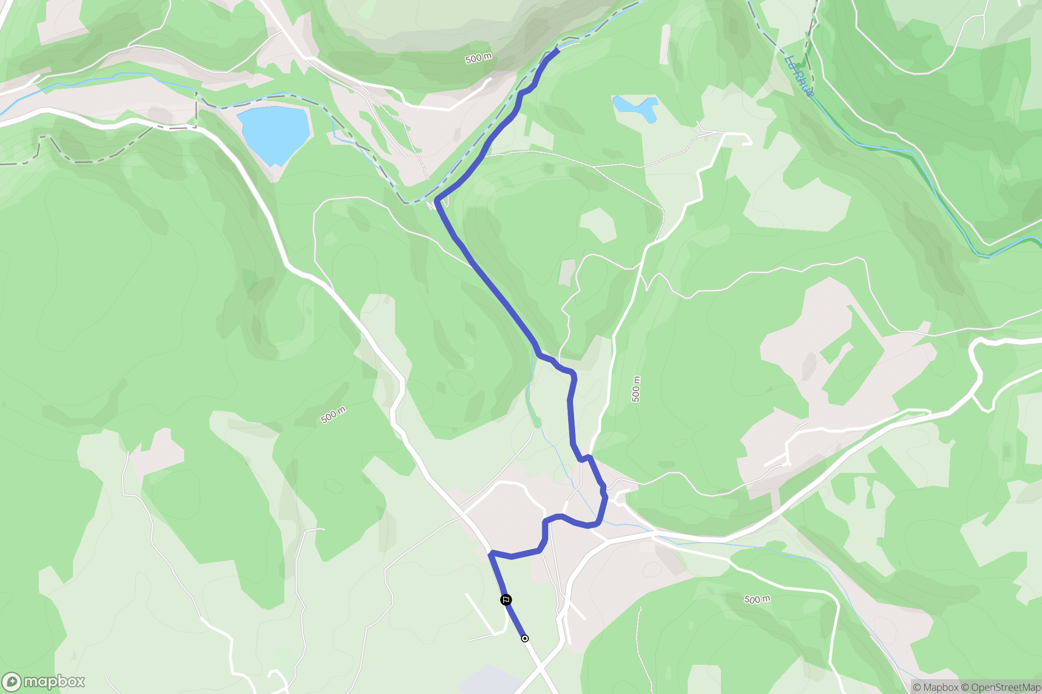 Vebret : carte du parcours de randonnée - France