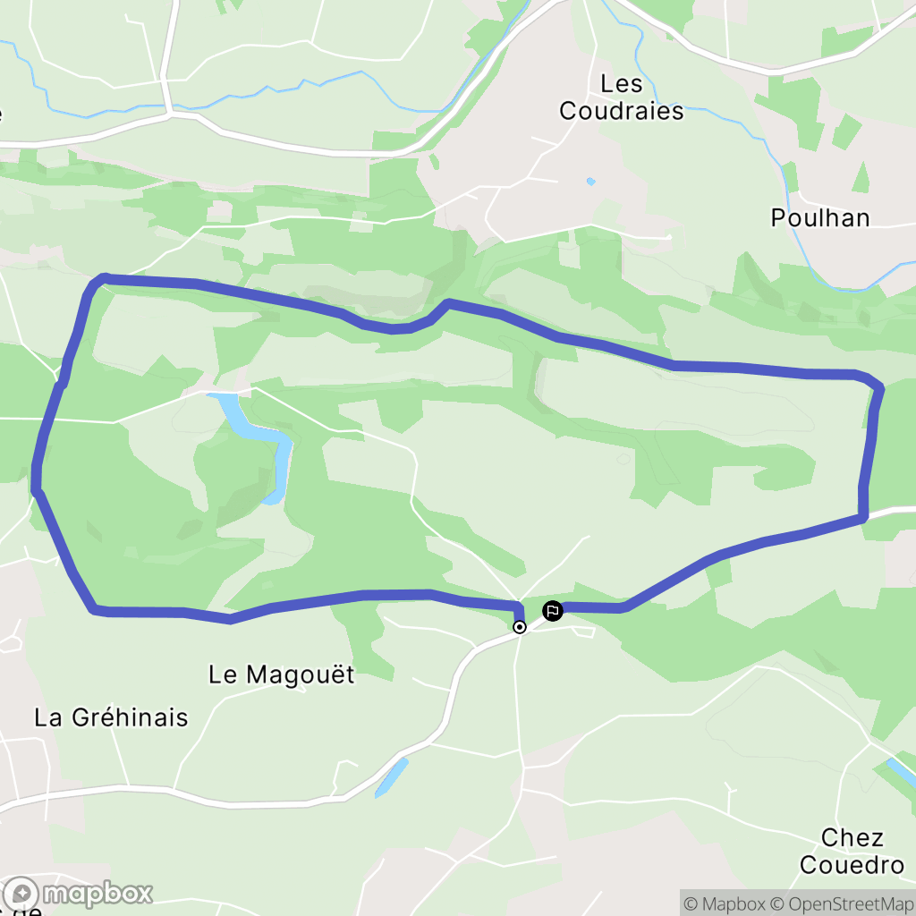 Malansac : carte du parcours de randonnée - France