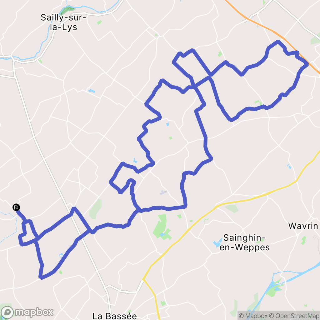 Richebourg : carte du parcours de randonnée - France